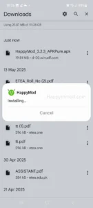 Download HappyMod APK v3.2.2a (2025)  18 Happymod Installing